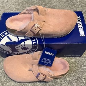 Birkenstock Boston shearling light rose